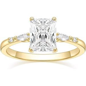 Radiant Elegance: 3CT Cubic Zirconia Wedding Band for Timeless Glamour Size 4-10